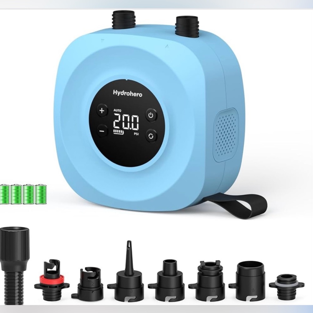 Hydrohero Electric Paddle Board Pump, Rechargeable 20PSI High Pressure SUP Pump